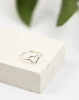 Open Heart Ring in Sterling Silver