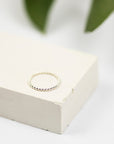 Beaded Stacking Ring in Sterling Silver