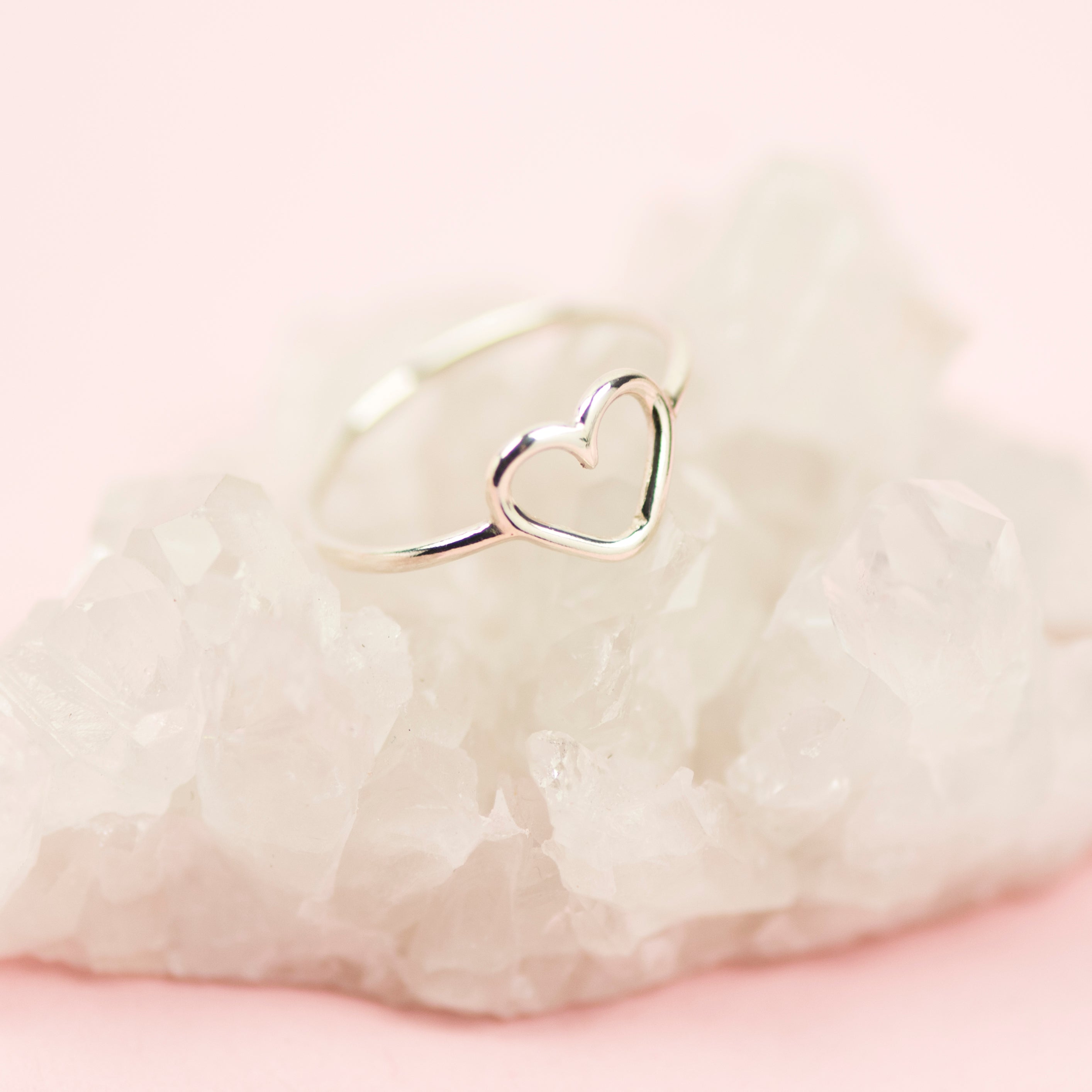 Open Heart Ring in Sterling Silver