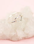 Open Heart Ring in Sterling Silver