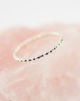 Beaded Stacking Ring in Sterling Silver