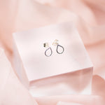 Sterling silver teardrop stud earrings