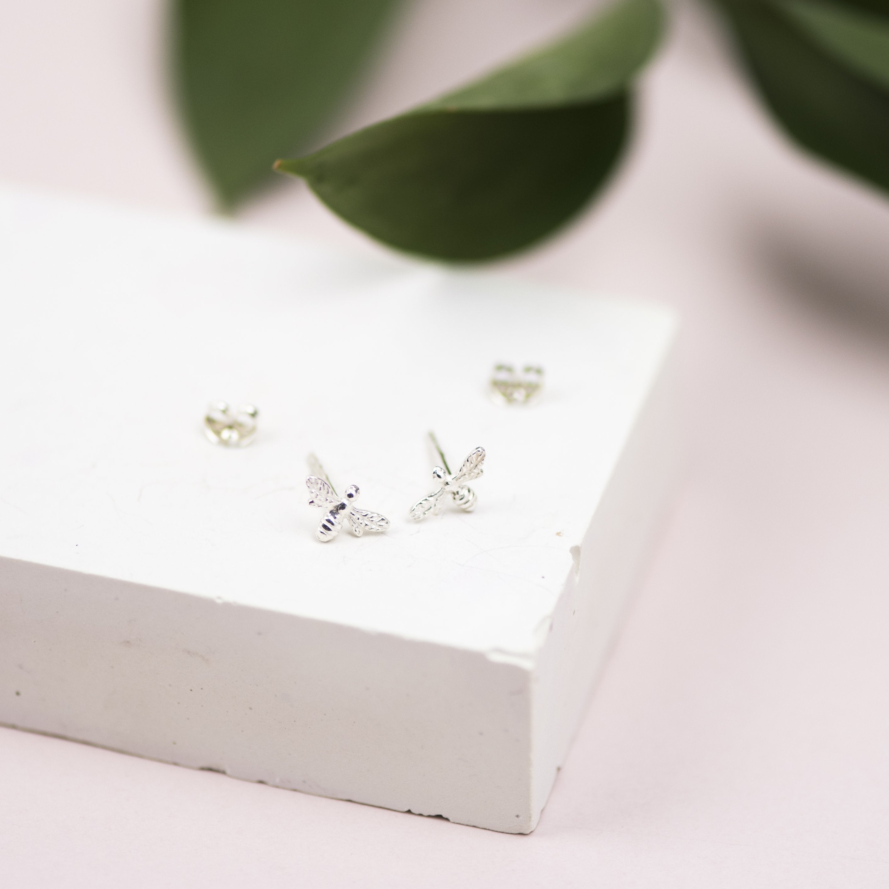 Sterling Silver Bee Earrings