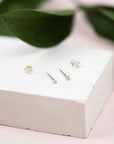 Tiny Handmade Sterling Silver Dot Stud Earrings