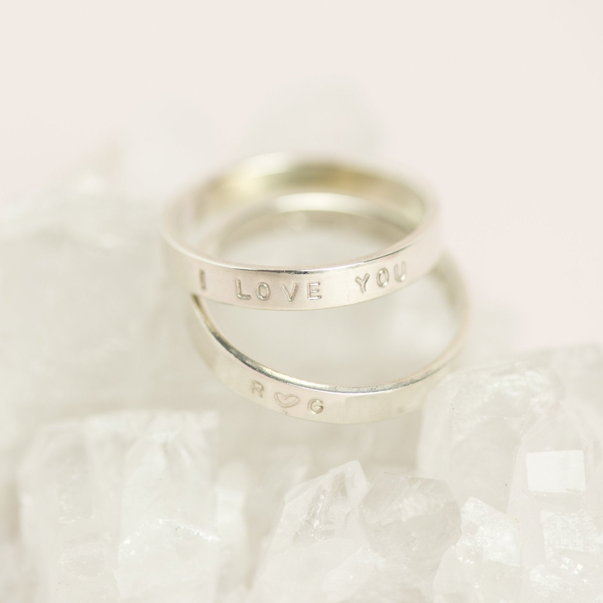 Personalised Stacking Ring  in Sterling Silver