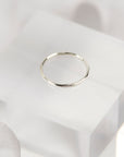 Sterling silver textured stacking ring