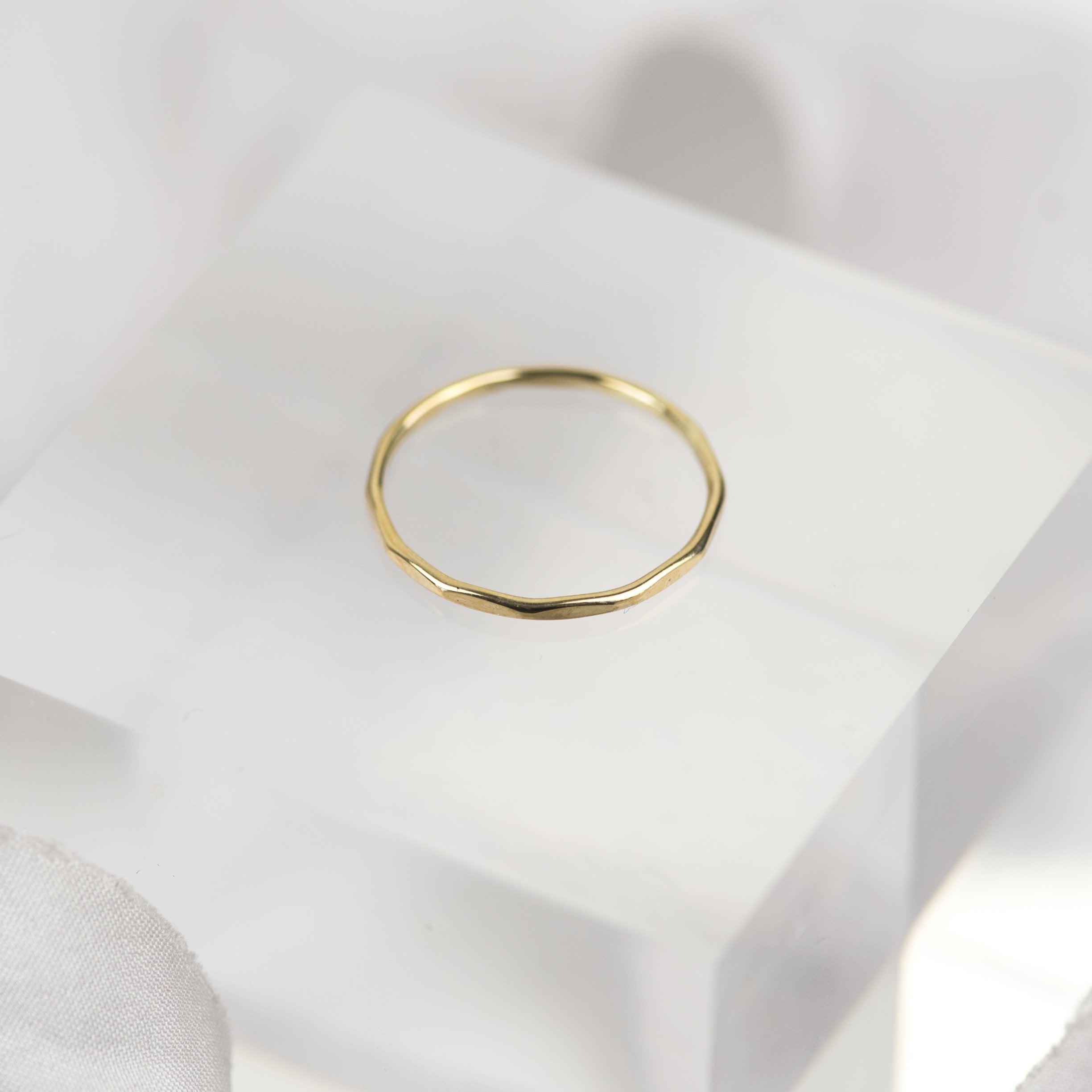 Yellow gold stacking ring