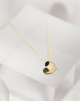 Solid Yellow Gold Heart Necklace