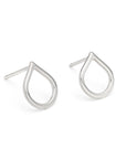 Sterling silver teardrop stud earrings