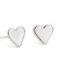 Sterling Silver Heart Stud Earrings