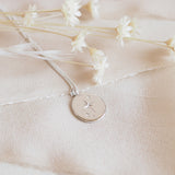 Large Oval Star Necklace in Sterling Silver