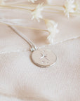 Large Oval Star Necklace in Sterling Silver