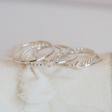 Sterling Silver & 9 Carat Gold Moon and Star Stacking Ring Set