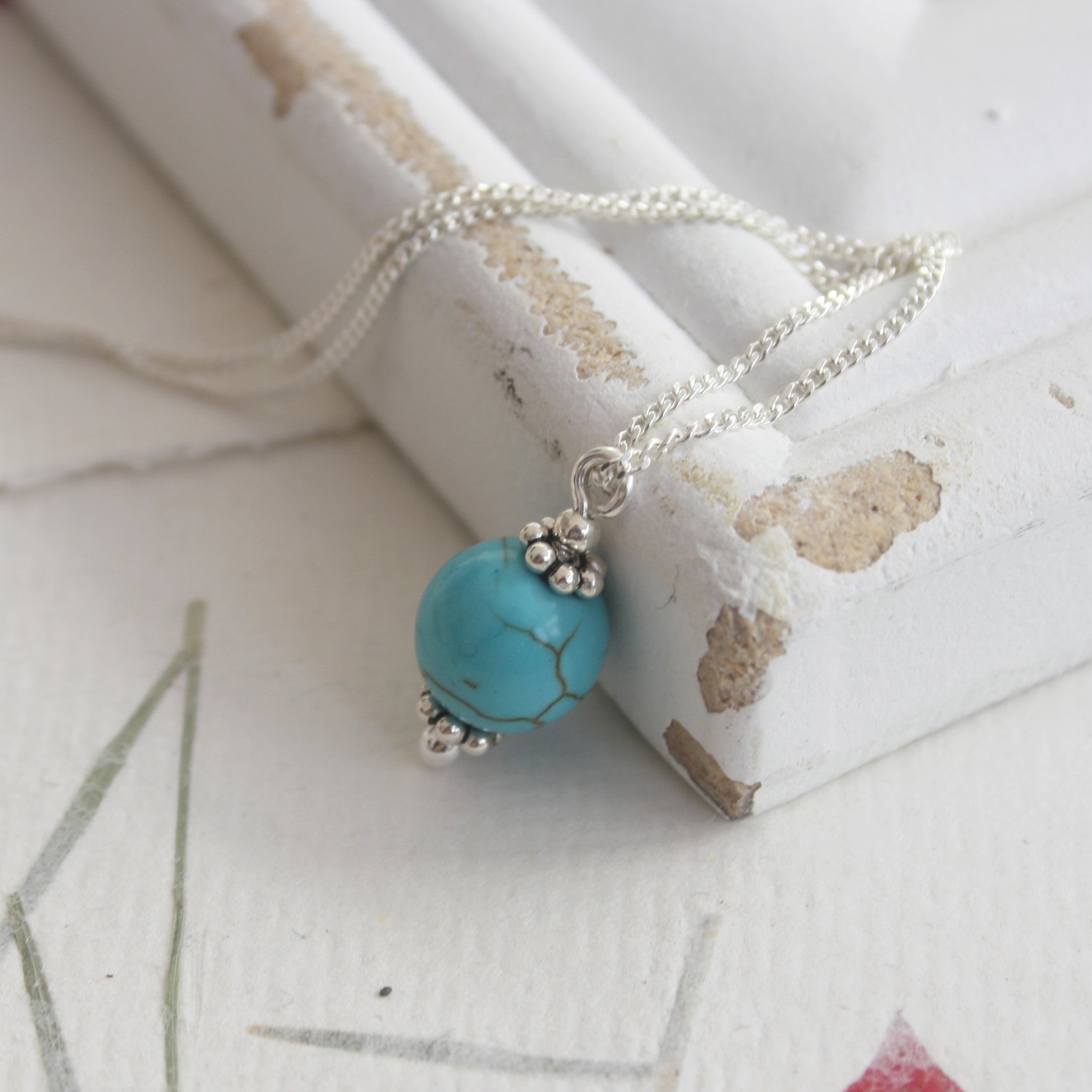 Sterling Silver Turquoise Necklace