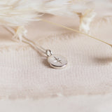 Small Oval Star Necklace in Sterling Silver