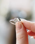 Silver Engraved Star Ring